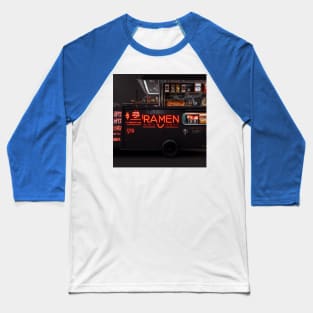 Cyberpunk Tokyo Ramen Food Truck Baseball T-Shirt